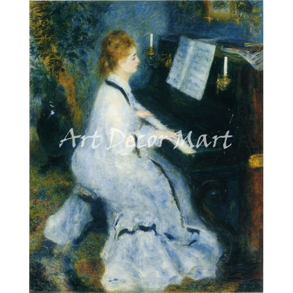Woman At The Piano- Renoir - CANVAS OR FINE PRINT WALL ART