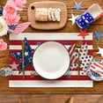 thumbnail image 6 of Sm:)e 4th of July Placemats Set of 4 Stars Independence Day Patriotic Table Decoration Gifts Home Kitchen Dining Indoor Holiday Decor,12 x 18 Inch, 6 of 7