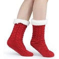 thumbnail image 3 of LZLINGMEI Slipper Socks for Women with Gripper  Winter Non Slip Thick Fuzzy Socks Warm Cozy Christmas Gift, 3 of 6