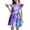 Purple, variant on REDARER Girls Flutter Sleeve Galaxy Star Print Dress with Elastic Waist Casual Summer Playground School Outdoor Comfortable Breathable Outfit for Kids,5-6 Years