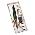 thumbnail image 2 of Juego de pluma estilográfica vintage con diseño creativo, ideal para escribir, para amantes, profesores y compañeros de clase, color negro y verde., 2 of 14