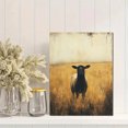 thumbnail image 2 of Qisvanset 12x16 Inch Golden Field Black Sheep Canvas Wall Art, Moody Farm Animal Modern Home Office Decor, 2 of 8