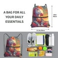 thumbnail image 2 of Naloa Meditating Cute Horse Drawstring Backpack String Bag Cinch Water Resistant for Gym Shopping Sport Yoga, 2 of 6