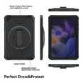 thumbnail image 2 of Dteck Case for Samsung Galaxy Tab A9 Plus 11 Inch (SM-X210/X215/X216/X218),Shockproof Silicone Case 360°Rotating Adjustable Shoulder Hand Strap & Stand Protective Cover for Galaxy Tab A9+ 2023,Black, 2 of 8