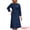 Dark Blue, variant on DARING DIVA Women's Ruffle 3/4 Sleeve Jean Button Down Shirt Dress L Dark Blue
