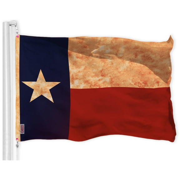 G128 Texas Tea-Stained Flag | 3x5 Ft | LiteWeave Pro Series Printed 300D Polyester | Indoor/Outdoor, Vibrant Colors, Brass Grommets, Thicker and More Durable Than 100D 75D Polyester