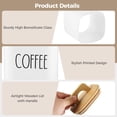 thumbnail image 4 of Coffee Sugar Tea Container Set of 3, Glass Storage Jars with Wooden Lids, Airtight Kitchen Countertop Canisters, Modern High Borosilicate Glass Jars, 4 of 6