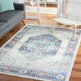 thumbnail image 2 of SAFAVIEH Phoenix Damian Medallion Area Rug, Ivory/Blue, 8' x 10', 2 of 8