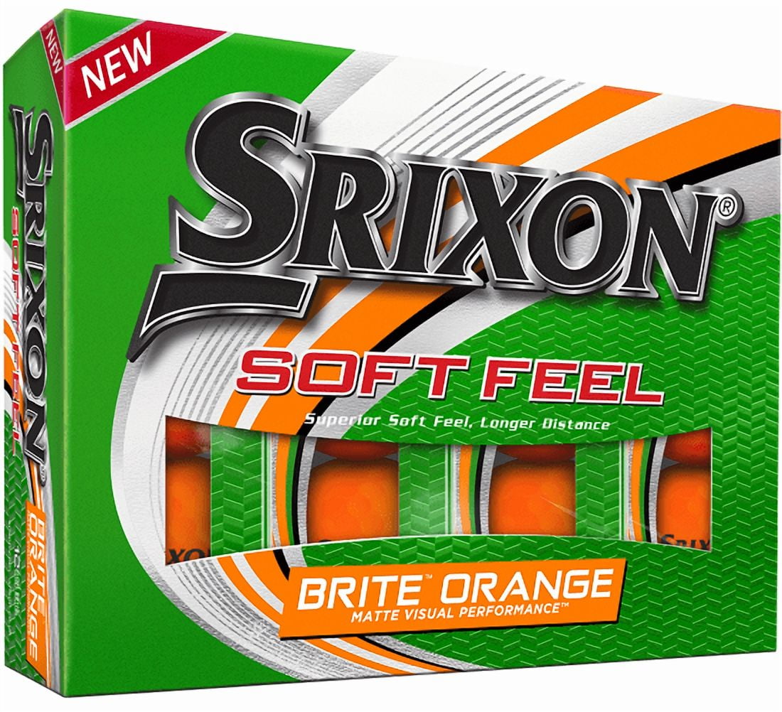 Srixon Soft Feel High Impact Golf Ball, Brite Orange, 1 lb, 12