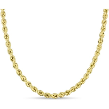 10kt Yellow Gold Men's Hollow Rope Chain, 22