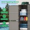 thumbnail image 6 of Costway Outdoor Storage Cabinet with Adjustable Shelves & Anti-Toppling Device for Garden Mix Gray, 6 of 10