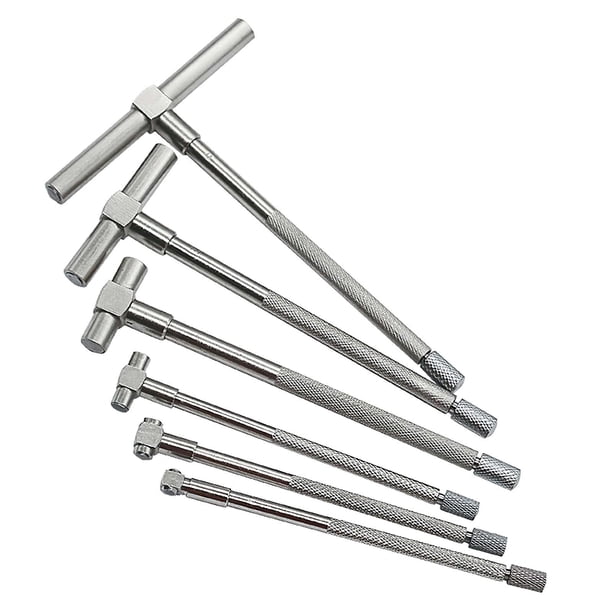 Medidor De Diámetro Interior De 6 Uds., 8-150Mm, Acero Al Carbono Ajustable Con Cabezal Redondo, Calibre Telescópico, Medidor De Medición De Diámetro Interno Minnieouse TO001601-00