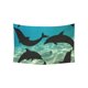 thumbnail image 2 of ABPHQTO Wall Art Dolphin Under the Blue Ocean Sea Tapiz de pared colgante 100x150 cm, 2 of 3