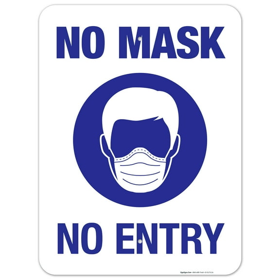 Wear A Mask Sign, 18x24 Aluminum