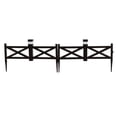thumbnail image 2 of SUNJOY Garden Fence Solar Border Fencing with Waterproof LED Path Lights, Metal Lattice Fence Panel Outdoor Decorative Garden Fences(5PK), Brown, 2 of 18