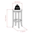 thumbnail image 3 of Winsome - Fiona 3PC table haute & tabourets de siège de coussin, 3 of 9