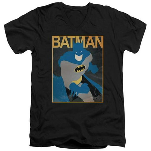 Batman-Simple Bm Affiche - Manches Courtes T-Shirt Adulte 30-1 - Noir & 44; Petit