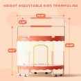 thumbnail image 3 of Kidsbuddy Toddler Trampoline for Kids, 60'' Toddler Mini Trampoline with Enclosure Net, Indoor Outdoor 5FT Kids Trampoline with Swing Basketball Hoop, Gifts for Boys Girls, 440LB, Orange, 3 of 8