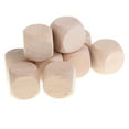 thumbnail image 4 of Esquirla 10pcs 30mm Blank Dice Cubes Round Corners, Wooden, D6 Math Dices Set for Board, 4 of 8