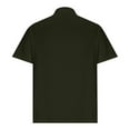 thumbnail image 5 of ZCFZJW Men's Short Sleeve Polo Golf Shirts Solid Color Casual Button Moisture Wicking Athletic T-Shirts Casual Collared Shirt Tops Army Green XXXXL, 5 of 6