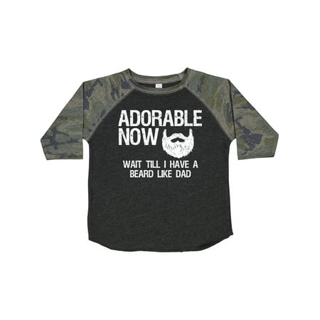 

Inktastic Adorable Now...Wait Till I Have a Beard Like Dad in White Gift Toddler Boy Girl T-Shirt