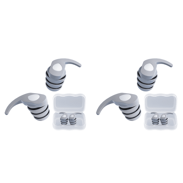 1 Par Tapones para Los Oídos Silicona Con Succión Ruido Impermeables Dormir Nadar (gris) Rojo