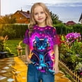 thumbnail image 4 of Spazoro Toddler Girls T-shirts, Casual Crewneck Summer Tie Dye Short Sleeve Tops Tee Multicolor Size 5 T, 4 of 9