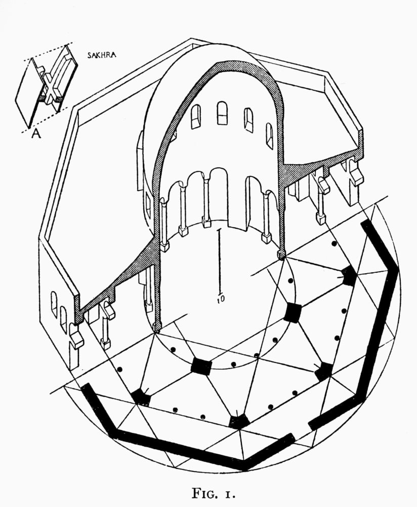 Dome Of The Rock Ncross Section And Floor Plan Of The