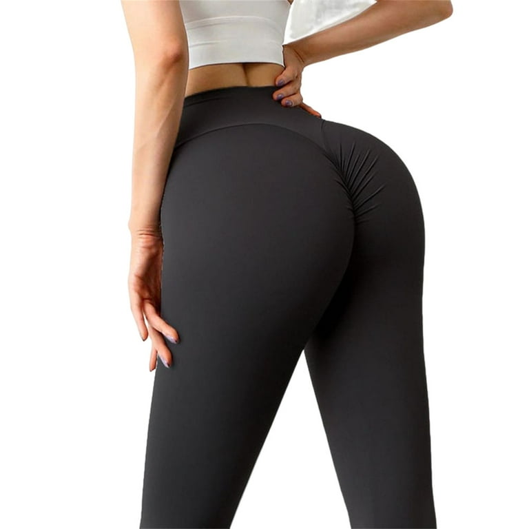 Women's Petite Bad Ass With A Good Ass black Yoga Legging Gym Sports V433 
