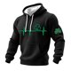 thumbnail image 3 of Ceisia Men's St. Patrick's Day EKG Four-Leaf Clover Hoodie | Waffle Knit Slim Long-Sleeve Casual Sweatshirt Gift, 3 of 3