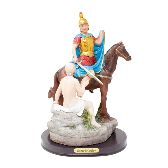 MrcjSales – St. Martin Caballero Statue | Resin Material | Multiple Sizes | Detailed Quality | Ideal for Home, Church, Celebrations | Patron Saint of Luck, Financial Success, and More