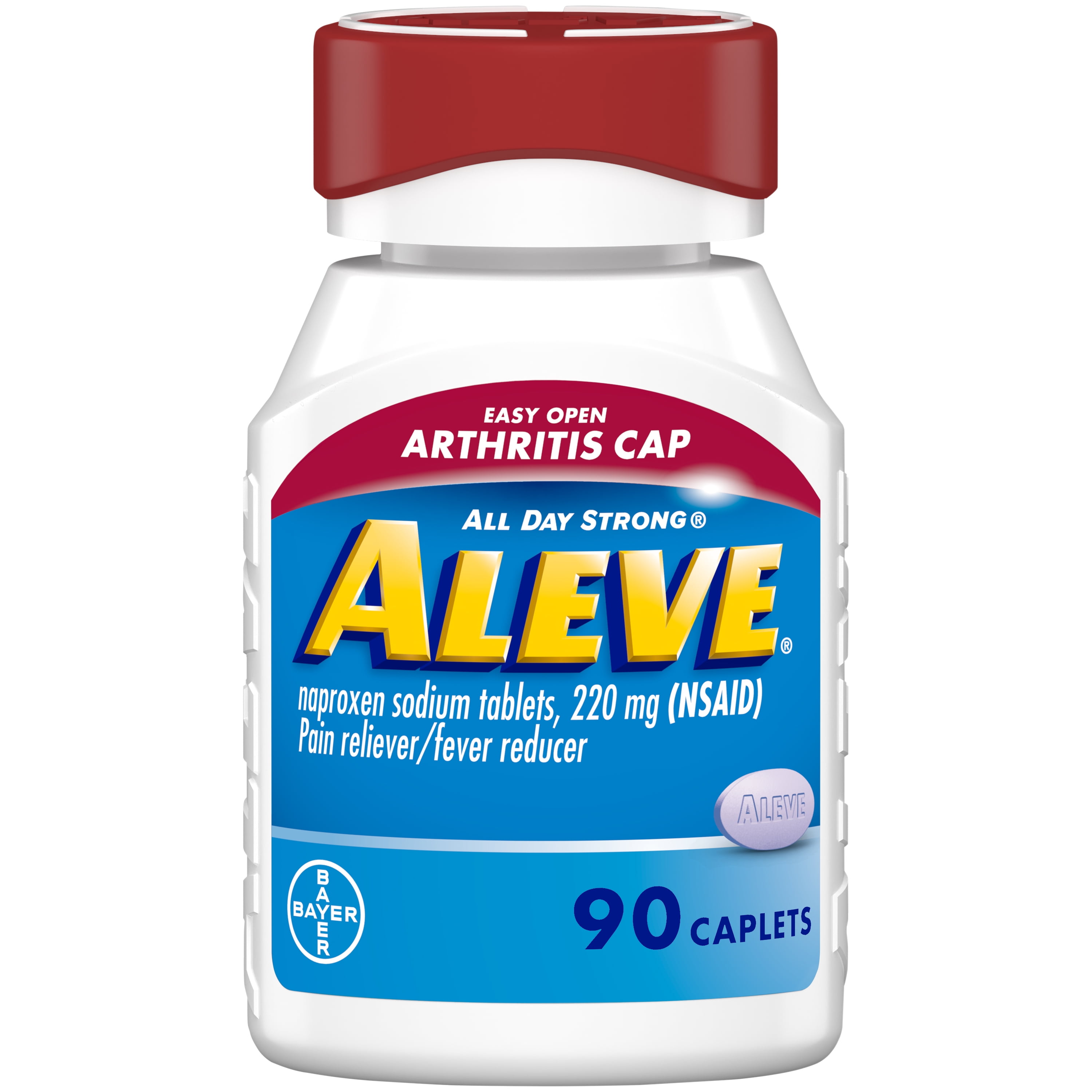 Aleve Pain Relief Naproxen Sodium Caplets with Easy Open Arthritis Cap ‐ 90 Count