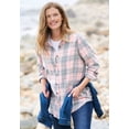 thumbnail image 6 of Woman Within Plus Size Plaid Double-Brushed Cotton Flannel Shirt, 6 of 6