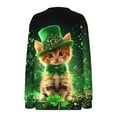 thumbnail image 5 of LEKWK Womens St Patricks Day Shirt Regular Fit Quarter Zip Sweatshirts Long Sleeve Graphic Tees Multiple Kittens In Shamrock Hats Print Festival Outfits, 5 of 5