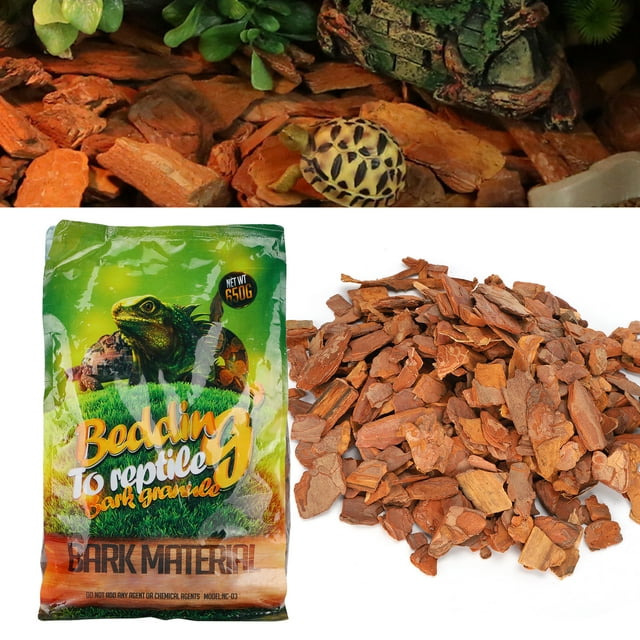 Reptile 650g/bag Forest Terrain Bark Fine Chips Natural Wood Log Terrain Substrate For Reptiles