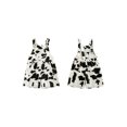 thumbnail image 2 of RUINIXCW Western Toddler Baby Girl Cowgirl Outfit Boy Cowboy Outfits Summer Cow Print Overalls Shorts Sleeveless Adjustable Strap Pockets Bib Overalls Suspender Shorts Romper Jumpsuit, 2 of 9
