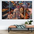 thumbnail image 5 of Ethnic Art Canvas, Music Canvas Art, Saxophone Wall Art, African Wall Decor, Abstract Art Canvas, Jazz Wall Decor, Piano Printed, Canvas Wall Decor - 4P-Gallery Wrapped, 5 of 9