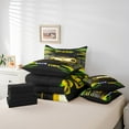 thumbnail image 4 of Erosebridal Fast Car Bedding Sets Twin Size,Yellow Green Comforter Sets with Sheets,Car Theme Bed in a Bag Twin size,Microfiber Geometric Room Decorative,Reversible,7pcs, 4 of 6