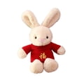 thumbnail image 3 of Suéter Rojo Muñeco de Conejo de Peluche Juguete de Peluche 15.8 Pulgadas Decoración de Festival Alto para Oficina Dormitorio Asiento de Coche Regalos Estilo F CUTICAT Muñeco Conejo, 3 of 8