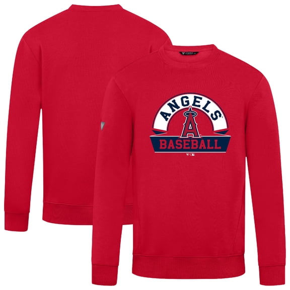 Men's Levelwear  Red Los Angeles Angels Zane Banner Arch Sweatshirt