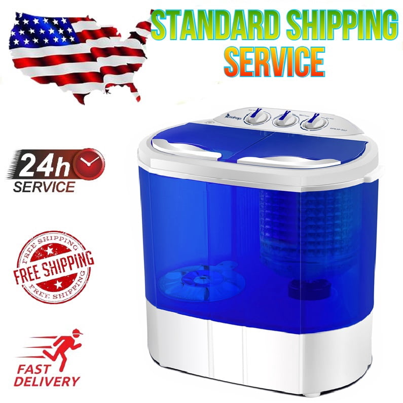 Goorabbit Twin Tub Washing Machine,Washer Spin Dryer,Ideal for Apartments, RV, Camping, Portable