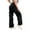 Black, variant on Olyvenn Women Wide Leg Track Pants Ruched Drawstring Baggy Workout Athletic High Waist Jogger Hiking Pants with Pockets Khaki XL