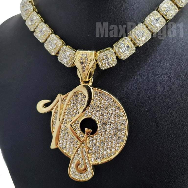 Hip Hop Gold ROCAFELLA Pendant 16 18 20 Iced Baguette Choker Chain Necklace Walmart