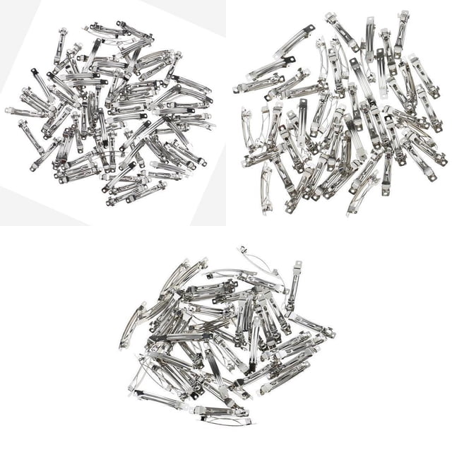 Pasadores Franceses de Plata 150 Piezas Soledad para el cabello 50 Mm 58 Mm 78 Mm