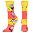 thumbnail image 2 of Cool Socks, Women's Funny Novelty Socks, Spongebob & Patrick Smiley Crew, Adult, 2 of 6