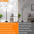 thumbnail image 2 of Lámpara de pie Nintiue de 203 cm, regulable, 3 luces LED de 3x1000 lm, 2 of 8