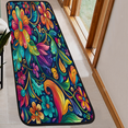 thumbnail image 6 of CURLYOOT Floral Runner Rug 2'x6' Washable Kitchen Runner Rug Indoor Non Slip Laundry Rugs Flower Floor Carpet for Hallway Kitchen Entryway Bedroom Living Room, 6 of 9