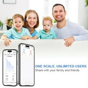 Smart Digital Scale for Body Weight and Fat, Rechargeable Bathroom Weight Scale with 13 Body Composition Metrics BMI