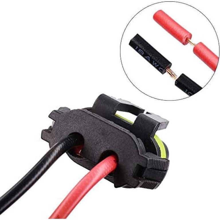 9005 HB3 Female Pigtail Extension Wire Harness – High Beam Headlight Plug, 2-Pack, 12V – Formula-J87