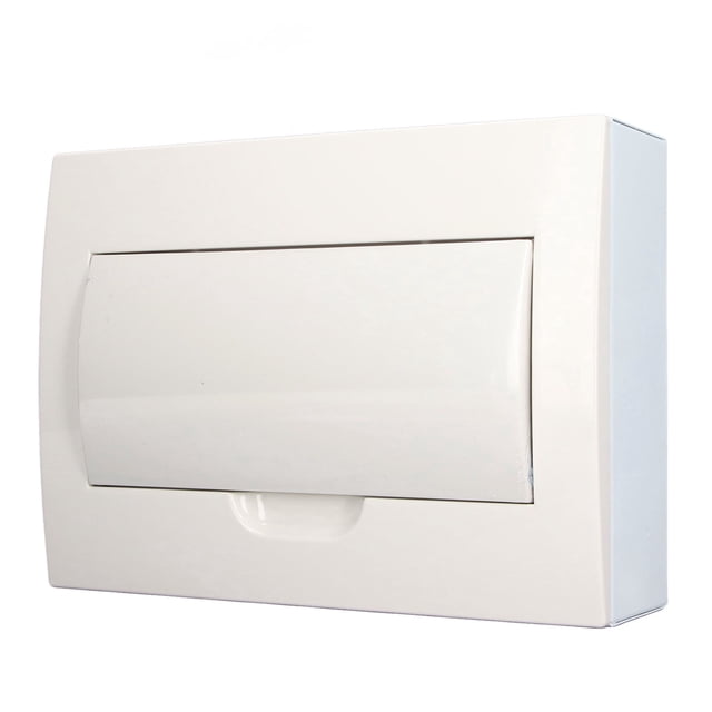 Caja De Protección De Circuito Eléctrico, Caja Inferior De Acero Inoxidable Caja De Distribución De 12 Montaje En Superficie Fácil De Mantener Con Riel DIN Para Taller